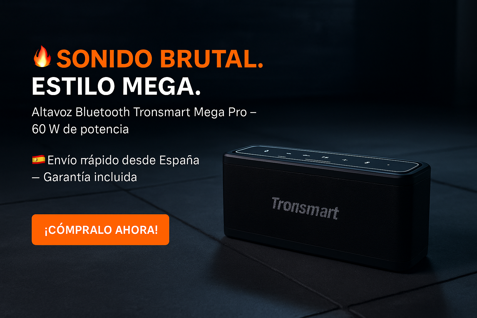 Tronsmart Mega Pro – Altavoz Bluetooth 60W con Graves Potentes y Resistencia IPX5