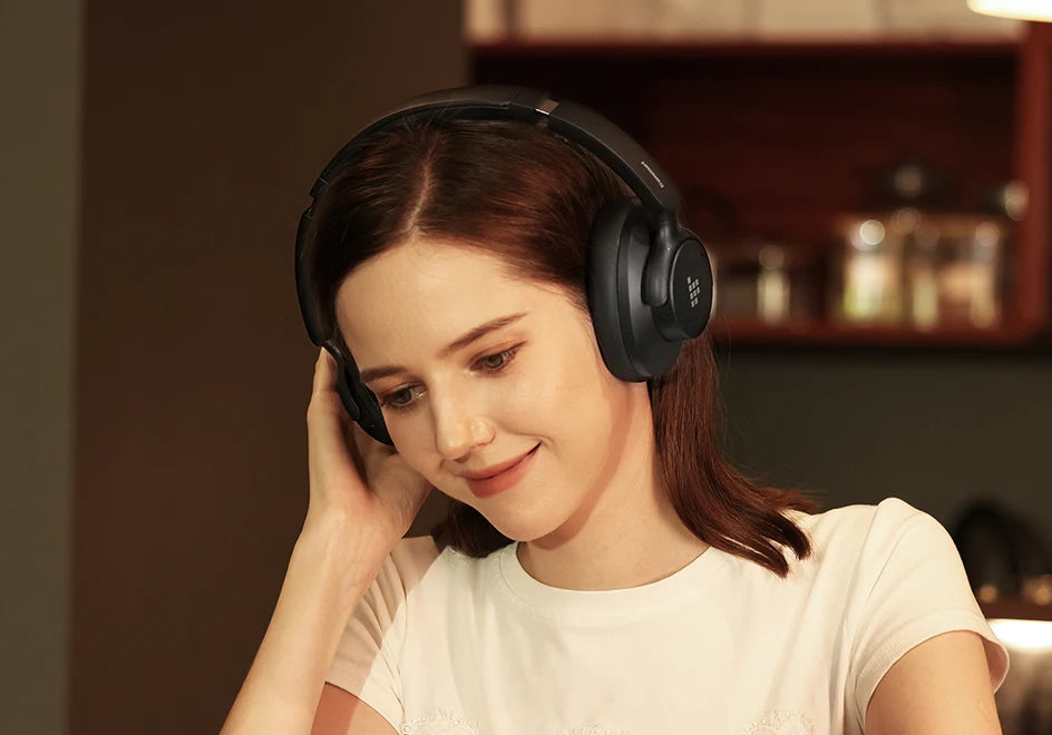 Tronsmart Sounfii Q20S Headphones Wireless Bluetooth Headset with Noise Cancellation 60H Playtime Hi-Res Audio App Control